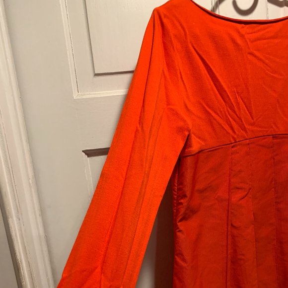 Jil Sander~ Timeless Red Dress w/ Pleated Back. Gorgeous! - Picture 5 of 16